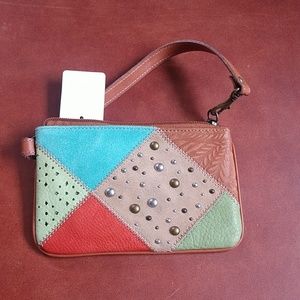BNWT Genuine Leather wristlet